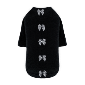 Houndstooth Dog Sweater (Color: black, size: XS)