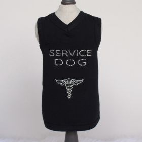 Service Dog Tank (Color: black, size: XXS)