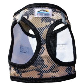 American River Choke Free Dog Harness Camouflage Collection (Color: Brown Camo, size: large)