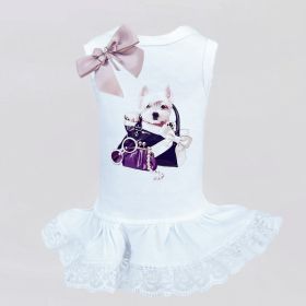 Out n About Dog Dress (Color: White, size: LG)