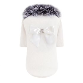 High Society Dog Sweater (Color: Cream, size: LG)
